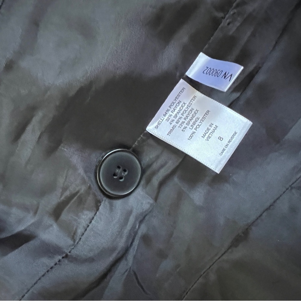 New York & Company Black Blazer with Gold Zippers - Picture 4 of 4